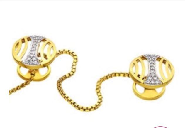 Two-Tone Diamond Bridge Cufflinks