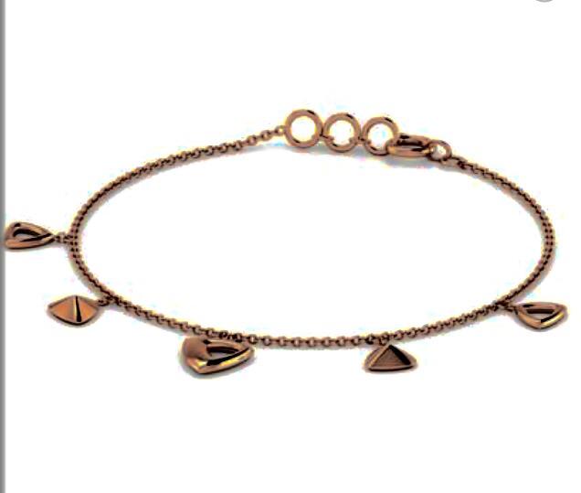 Rose Gold Geometric Charm Bracelet