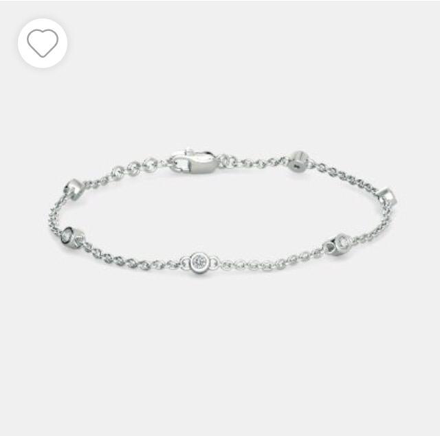 Sterling Silver Diamond Station Tennis Bracelet