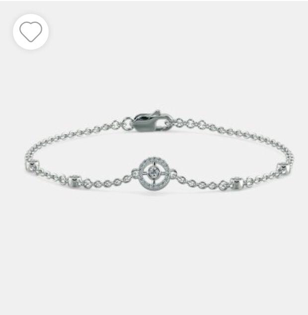 Sterling Silver Diamond Circle Bracelet